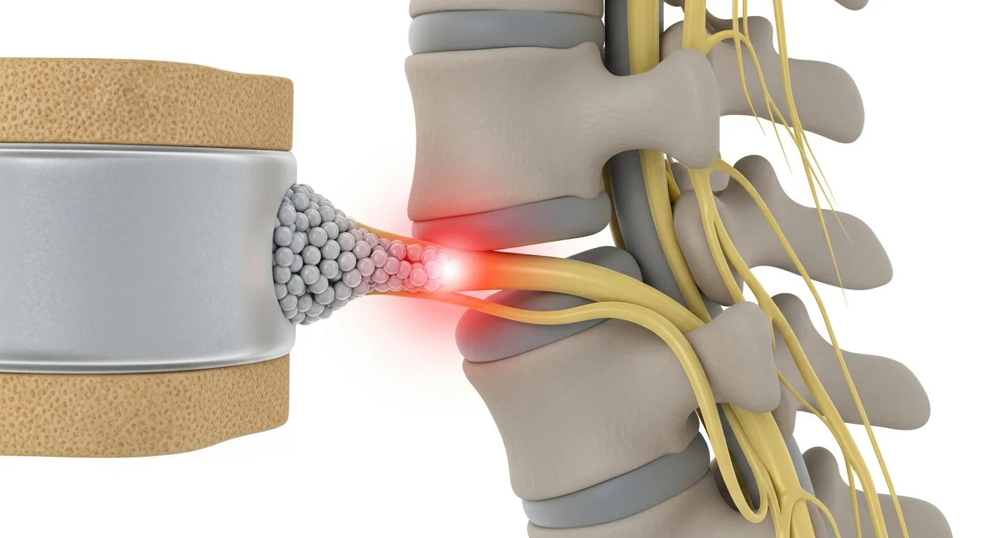 3D Medical Illustration of a Lumbar Herniated Disc